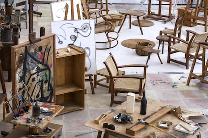 Interior del estudio de Joan Miró.