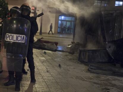 Dos antidisturbios, en los incidentes del lunes en Gamonal.