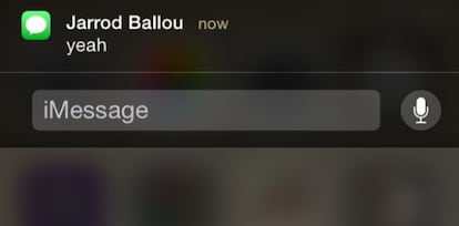 iOS 8 permite contestar mensajes desde la notificación, sin abrir programas.