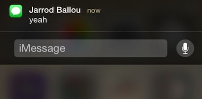 iOS 8 permite contestar mensajes desde la notificaci&oacute;n, sin abrir programas.