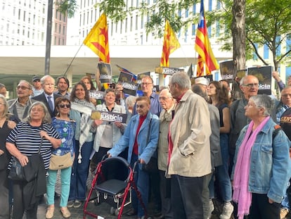 Blanca Serra acude a la Ciutat de la Justícia  de Barcelona, el 10 de mayo. 