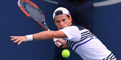 Schwartzman, durante un partido en el US Open.