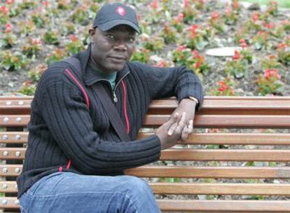 Omer Oke, director de <b><i>Querida Bamako</b></i> y <b><i>La causa de Kripan</b></i>, el jueves en Bilbao.