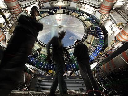 El detector Atlas es unos de los que registran las colisiones en el acelerador de particulas (LHC), en Ginebra