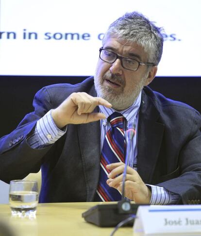 Ruiz ofreció una conferencia en la Secretaría General Iberoamericana en Madrid.