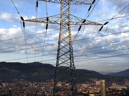 Una torre eléctrica, en Barcelona.