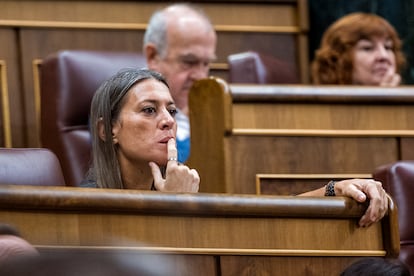 La portavoz de Junts en el Congreso, Miriam Nogueras, este miércoles en el hemiciclo.