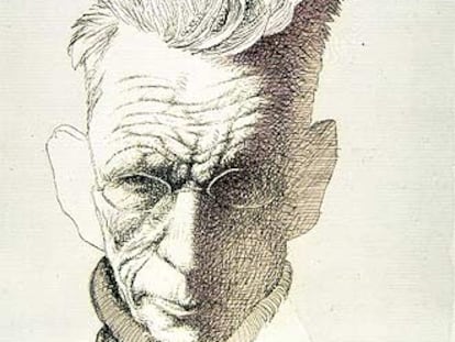 Samuel Beckett (1906-1989) visto por Tullio Pericoli.