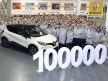 Renault fabric&oacute; en Valladolid el ejemplar 100.000 de Captur durante el pasado mes de noviembre. 