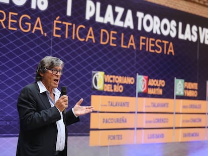 Simón Casas, durante el acto del sorteo de la Feria de Otoño de 2018.