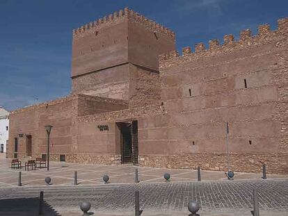 Entrada del hotel Castillo de Pilas Bonas, en Manzanares (Ciudad Real).
