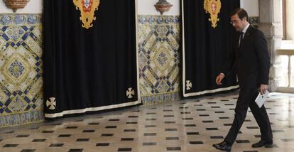 Passos Coelho llega al Palacio Nacional de Belém.