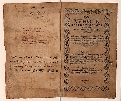 El libro de los salmos subastado en Sotheby's.