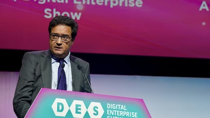 El ministro para la Transformación Digital, Óscar López, durante el Digital Enterprise Show 2025, el pasado 10 de junio.