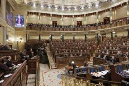 Vista del hemiciclo del Congreso de los Diputados durante el debate de investidura de Mariano Rajoy. EFE/Archivo