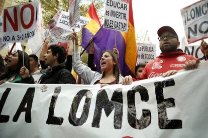 Manifestación para exigir la derogación de la LOMCE y del decreto 3.