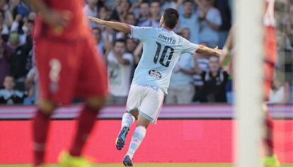 Nolito celebrando el 1-0.