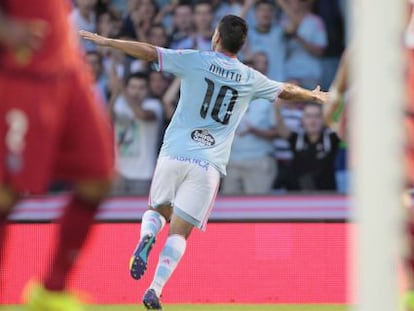 Nolito celebrando el 1-0. 