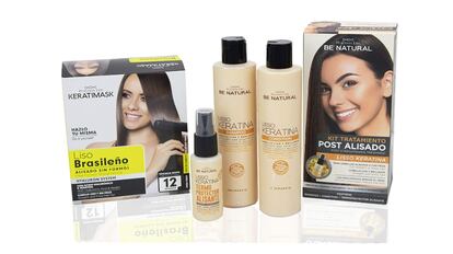 Pack de alisado y postalisado para el cabello de BE NATURAL