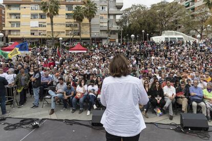 Ada Colau en un acte de campanya de Barcelona en Comú.