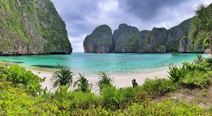 Maya Bay, el pasado mes de mayo, con las nuevas restricciones de acceso.