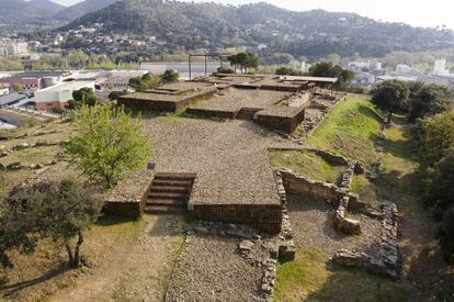 Vista general del yacimiento romano de Can Tacó (Barcelona).