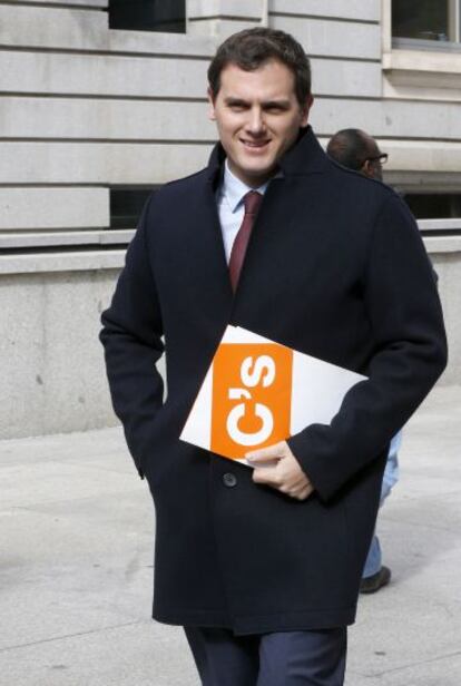 El líder de Ciudadanos, Albert Rivera, este miércoles.