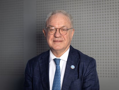 Mario Lubetkin, Latin America and the Caribbean Regional Representative for the United Nation’s Food and Agriculture Organization (FAO), at his office in Santiago, Chile on November 8, 2023.