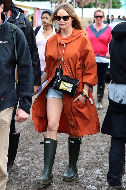 La diseñadora Stella McCartney en Glastonbury el pasado sábado.