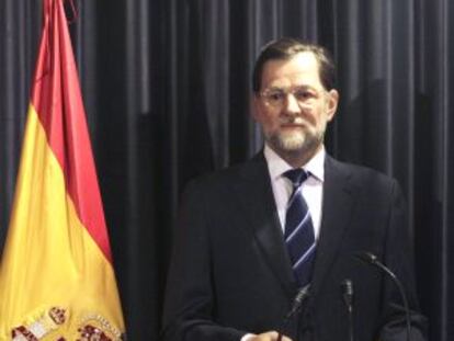 La figura de Mariano Rajoy en el Museo de Cera de Madrid.