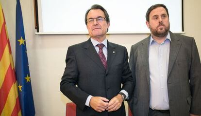 Artur Mas y Oriol Junqueras, en un acto reciente. 
