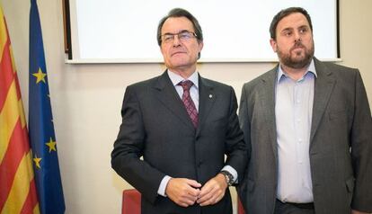 Artur Mas y Oriol Junqueras, en un acto reciente.
