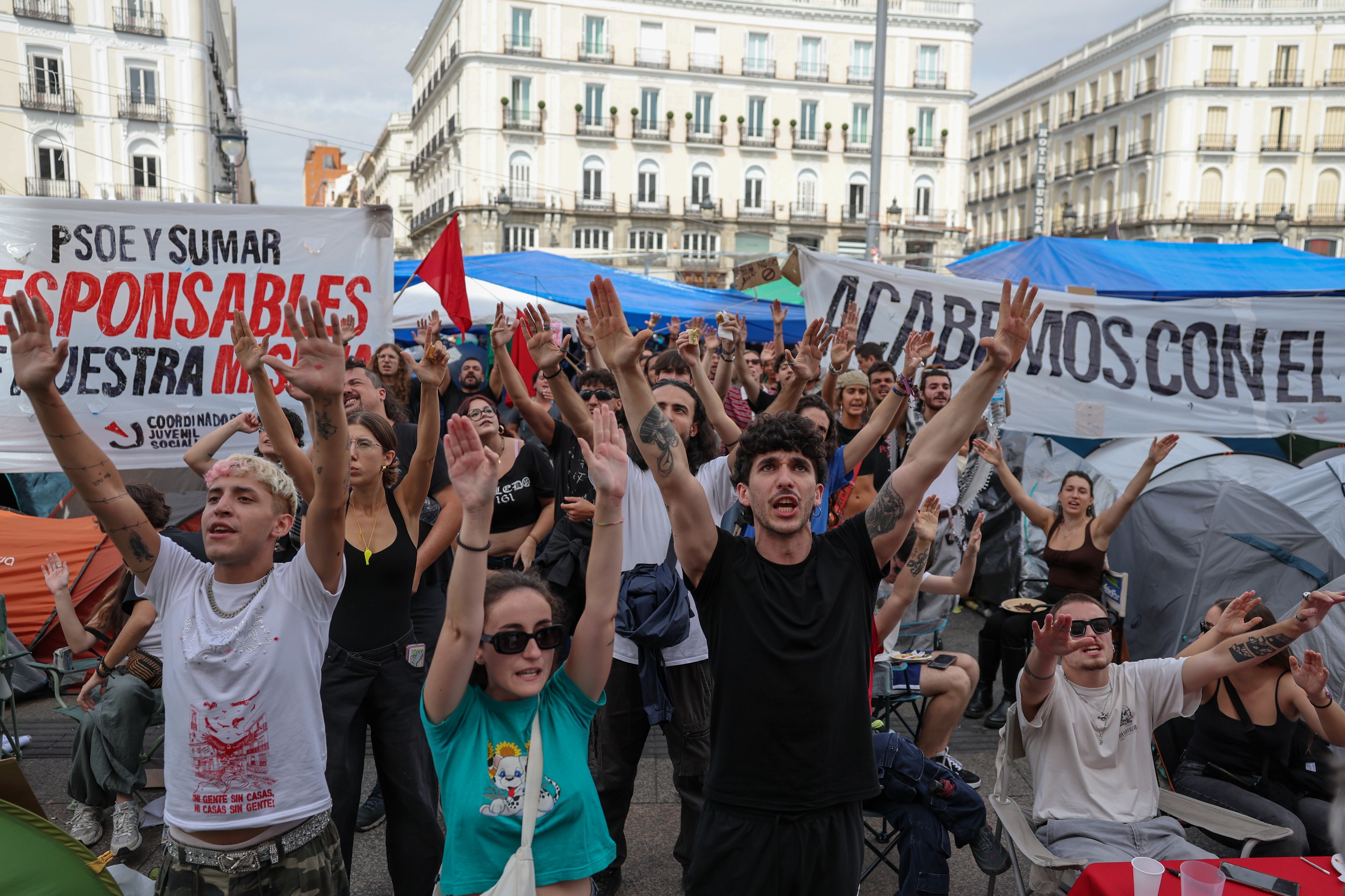 Acampadas en España por la vivienda, en directo | Los sindicatos de inquilinas exigen a los partidos que voten a favor de los decretos de vivienda