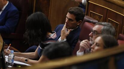 El líder de Ciudadanos, Albert Rivera, en el Congreso de los Diputados.