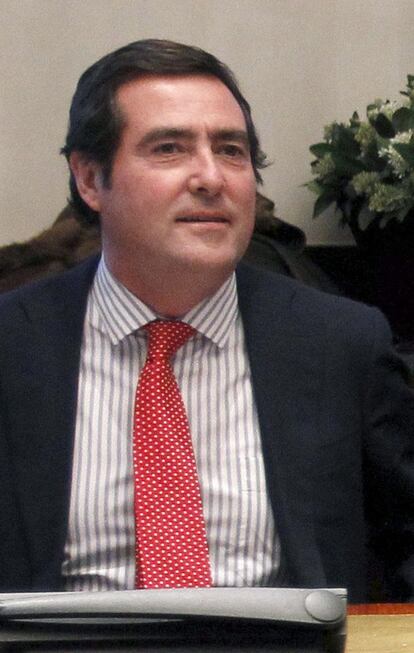 Fotograf&iacute;a de archivo del 22/02/2012 del nuevo presidente de Cepyme (Confederaci&oacute;n Espa&ntilde;ola de Peque&ntilde;a y Mediana Empresa), Antonio Garamendi, designado por el Comit&eacute; Ejecutivo de dicha organizaci&oacute;n sucediendo a Jes&uacute;s Terciado.