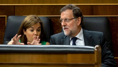Rajoy y Santamaría, hoy en el debate de los Presupuestos.