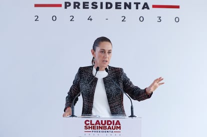 Claudia Sheinbaum presidenta electa durante una conferencia en la Ciudad de México. El 17 de septiembre 2024.