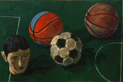 Una obra del uruguayo Federico Arnaud incluida en la exposición <i>Mundos redondos de cuero</i>.