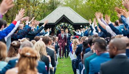 Tom Daley y Dustin Lance Black, el día de su boda.