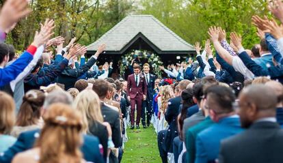 Tom Daley y Dustin Lance Black, el d&iacute;a de su boda.