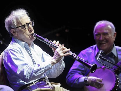 Woody Allen amb la New Orleans Band a Calella de Palafrugell.