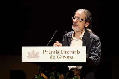 Jordi Solà Coll en el lliurament dels Premis Bertrana 2023, en una imatge cedida per la Fundació Bertrana.