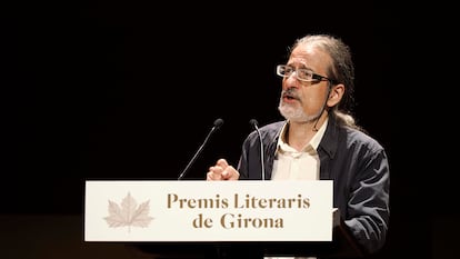 Jordi Solà Coll en el lliurament dels Premis Bertrana 2023, en una imatge cedida per la Fundació Bertrana.