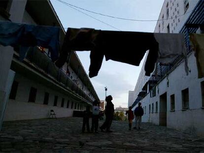 Vecinos del barrio del Saladillo, en Algeciras.
