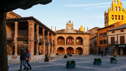 La plaza Mayor de la villa medieval de Ayllón, en la provincia de Segovia.