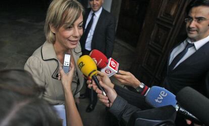 Sonia Castedo, en la sede del Tribunal Superior de Justicia valenciano.