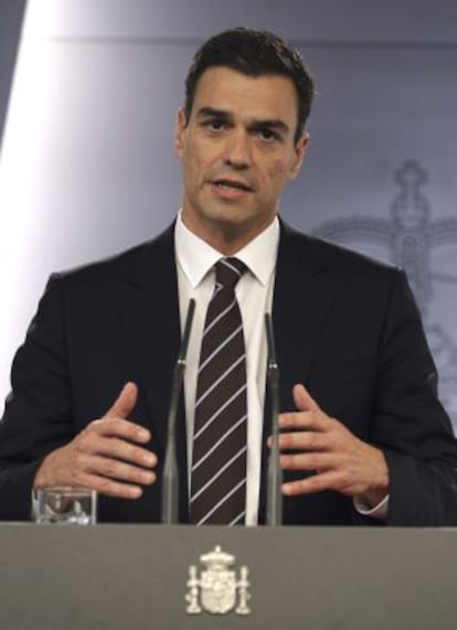 Pedro S&aacute;nchez, el lunes pasado en La Moncloa. 