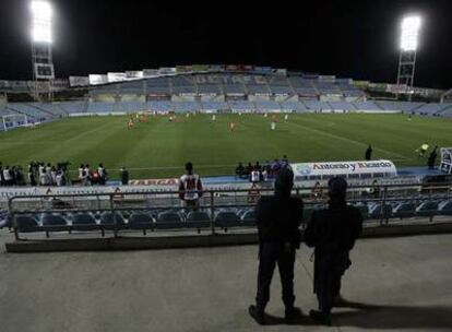 Aspecto del Alfonso Pérez de Getafe durante el partido de ayer.