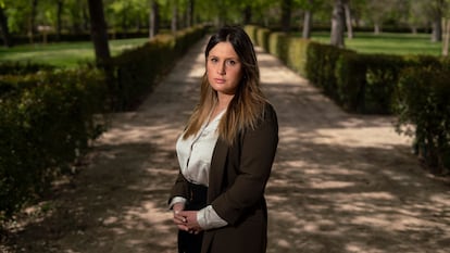 La coportavoz de Unidas Podemos en la Asamblea de Madrid, Alejandra Jacinto, en marzo de 2021.