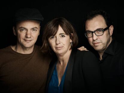 Marc Parrot, Carol L&oacute;pez y Sergi Belbel, autores de &quot;Homes, la com&egrave;dia musical&quot;.